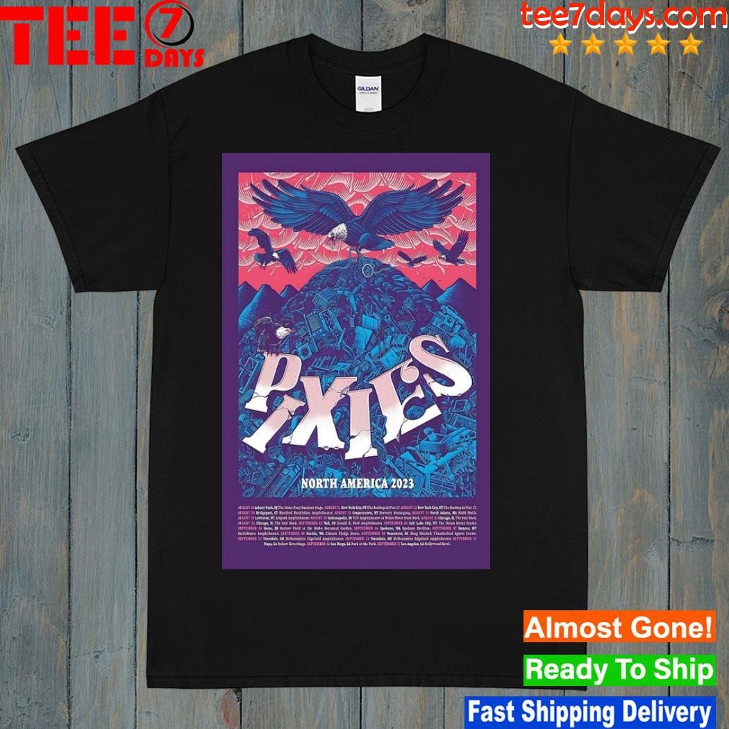 Leg 2 Begins Today, and Tom Whalen 2023 Pixies North America Event Poster Shirt