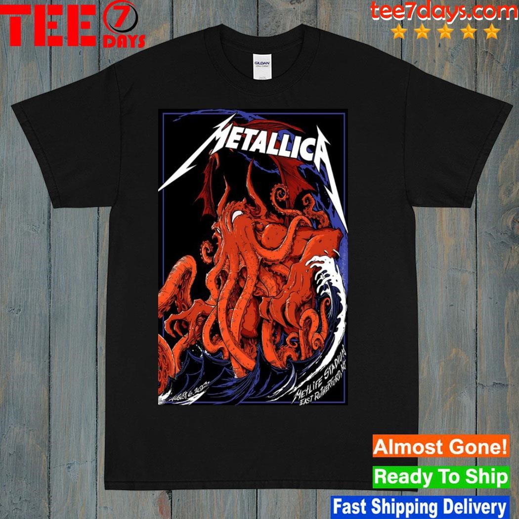 Metallica august 6 2023 metlife stadium east rutherford nj poster shirt