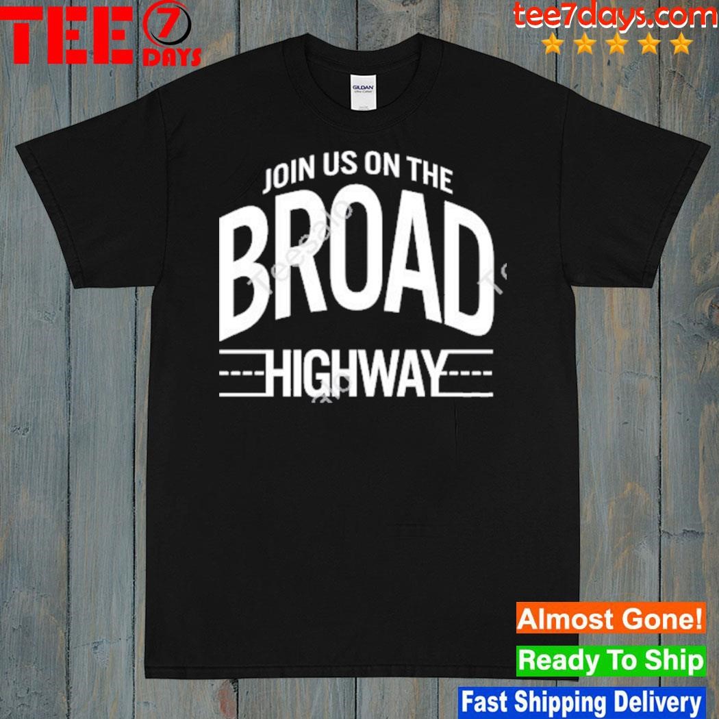 Nicko mcbrain join us on the broad highway 2023 shirt