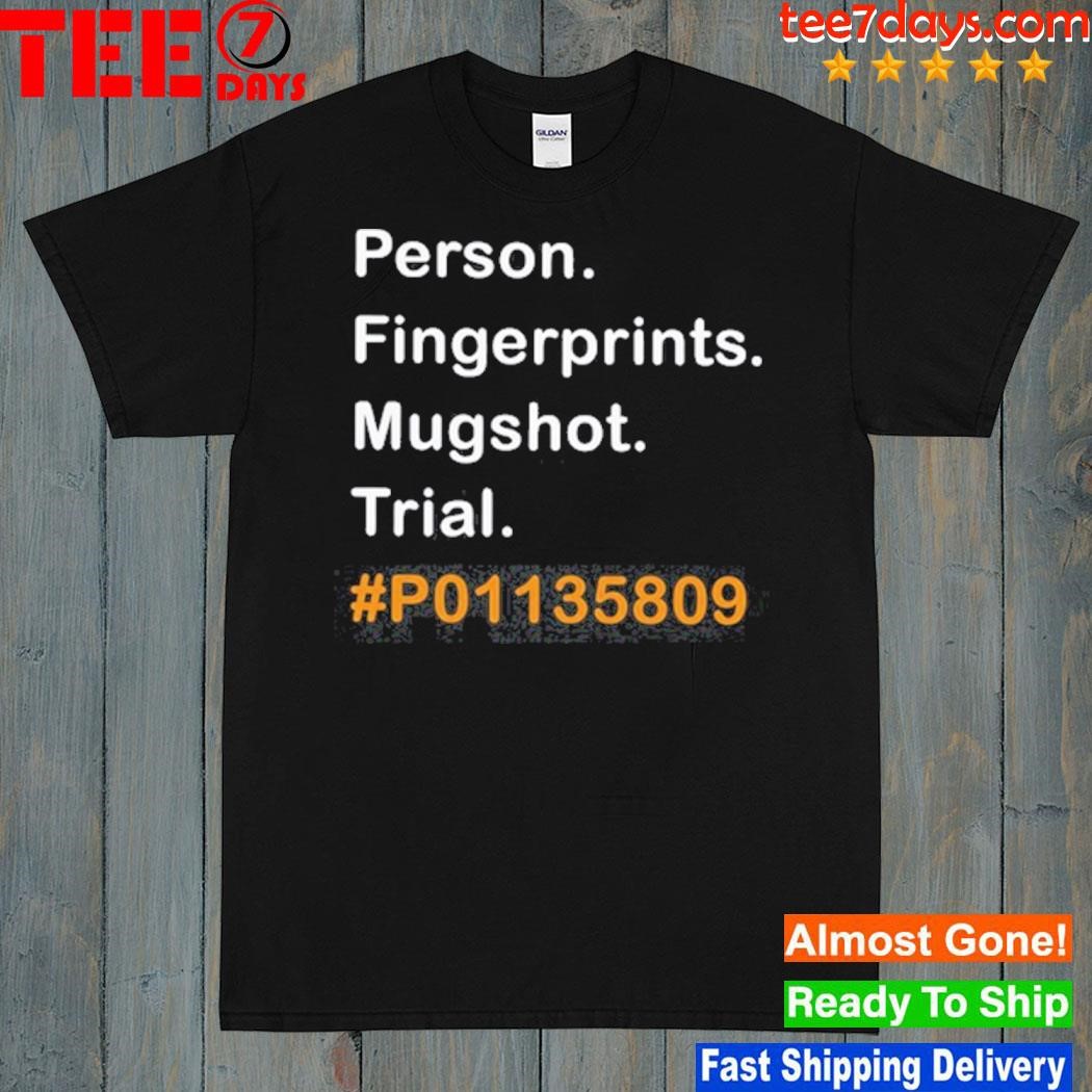 Person Fingerprints Mugshot Trial P01135809 Shirt