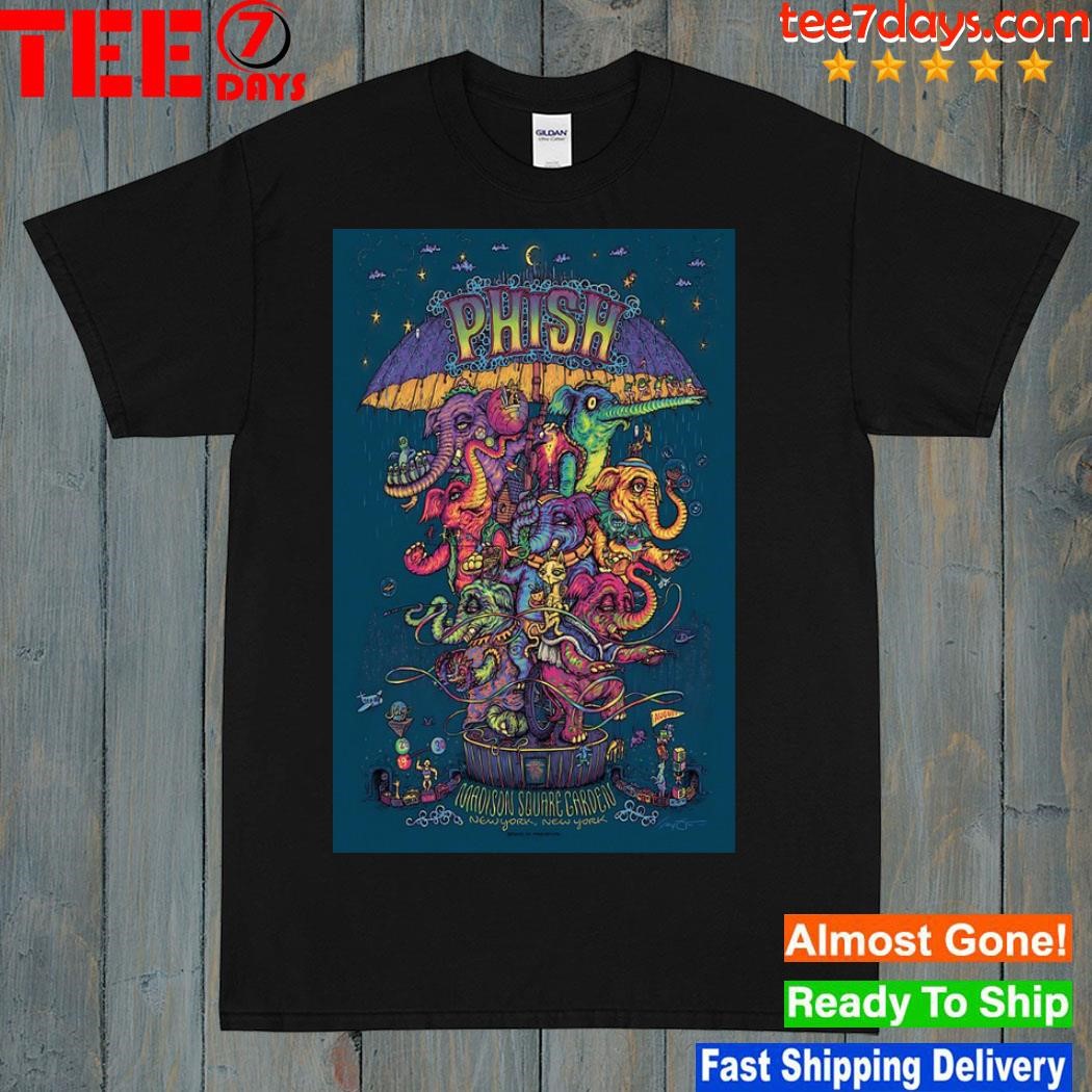 Phish madison square garden new york ny july and august 2023 tour poster shirt