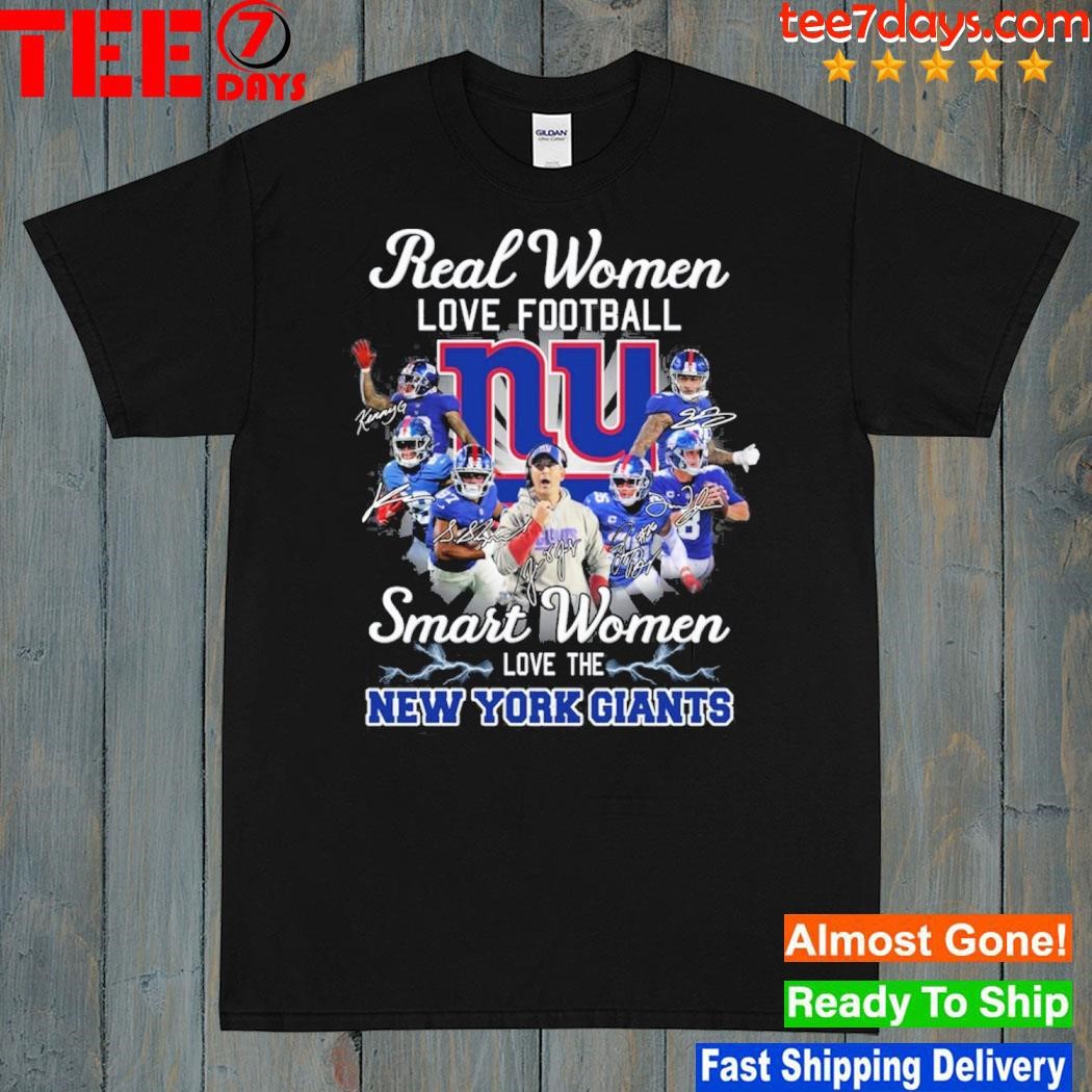 Real women love Football smart women love the new york giants champion shirt