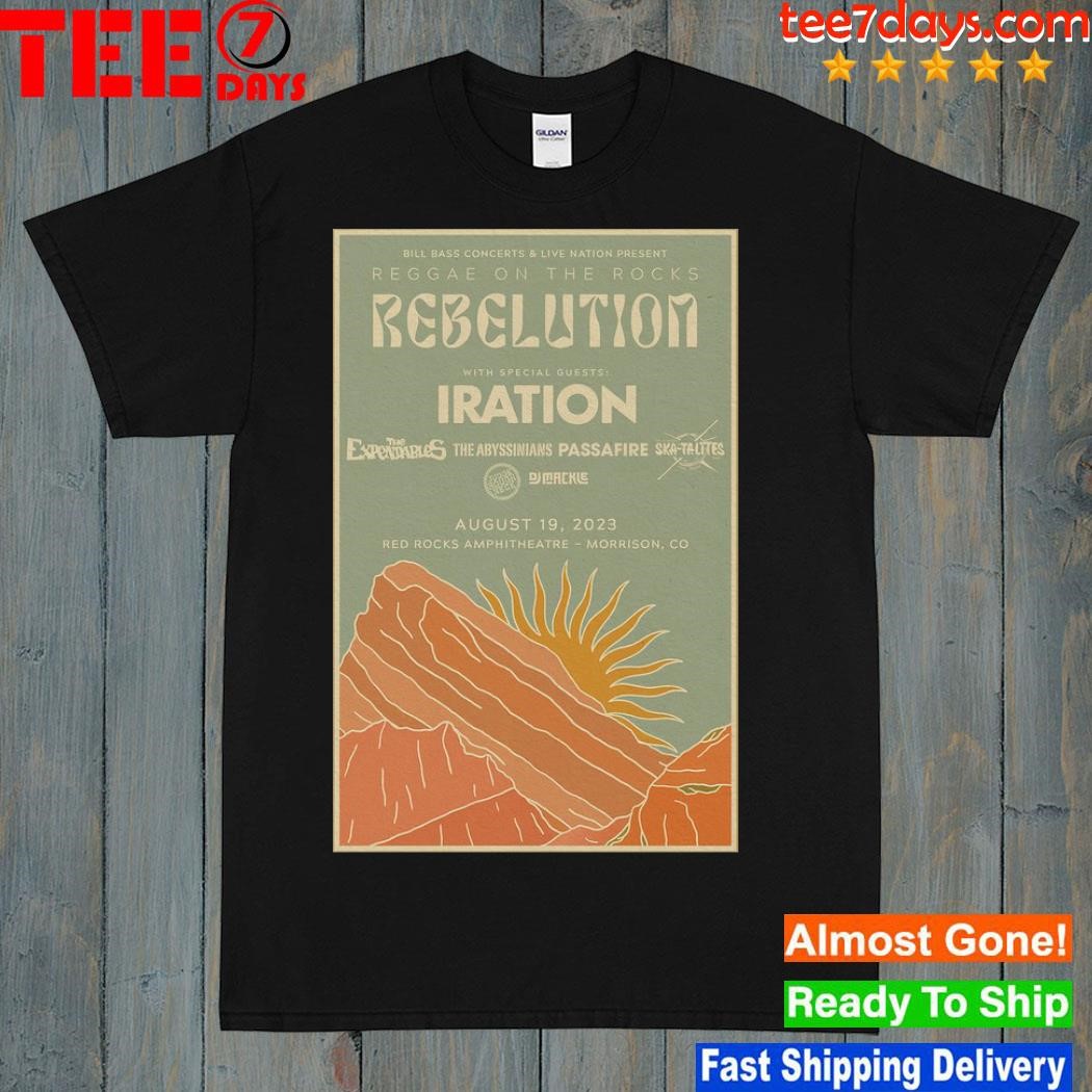 Rebelution august 19 2023 red rocks morrison co poster shirt