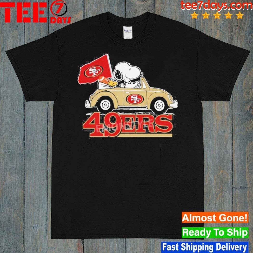 San Francisco 49ers Snoopy On A Car Shirt