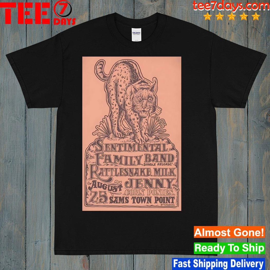 Sentimental family band in austin at sam's town point august 25 2023 poster shirt