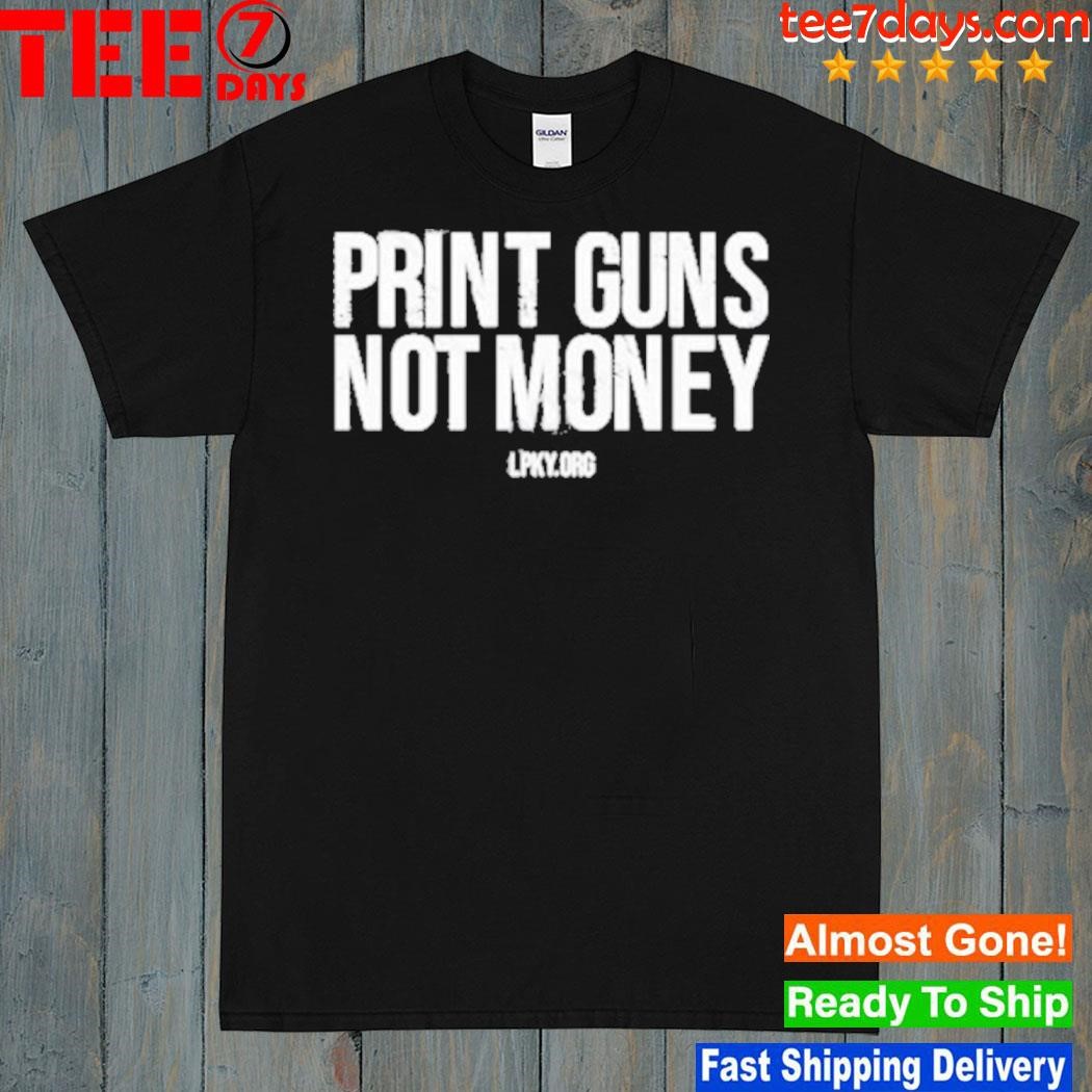 Spike Cohen Print Guns Not Money Lpky T-Shirt