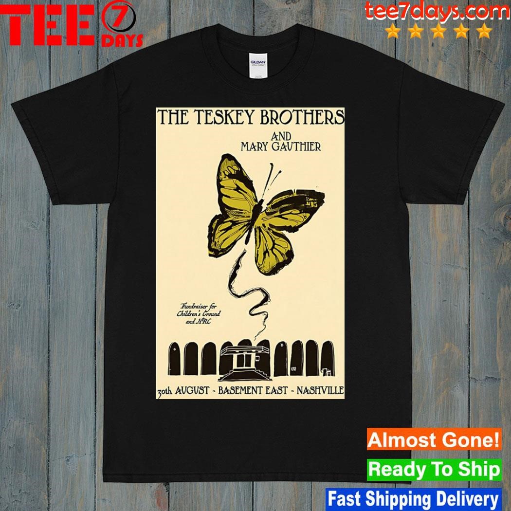 The teskey brothers the basement east nashville tn august tour 2023 poster shirt