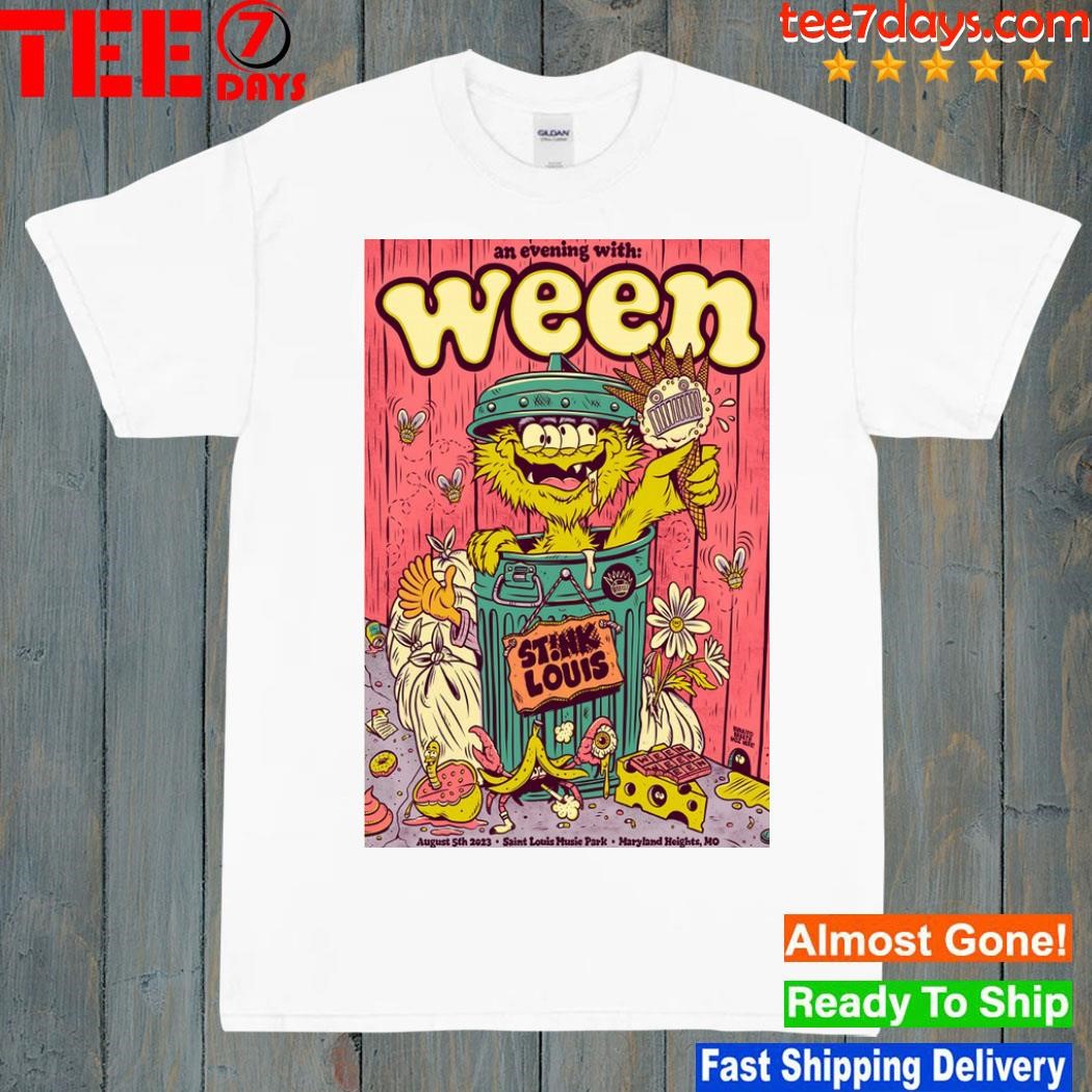 Ween band saint louis music park Maryland heights mo show 2023 poster shirt