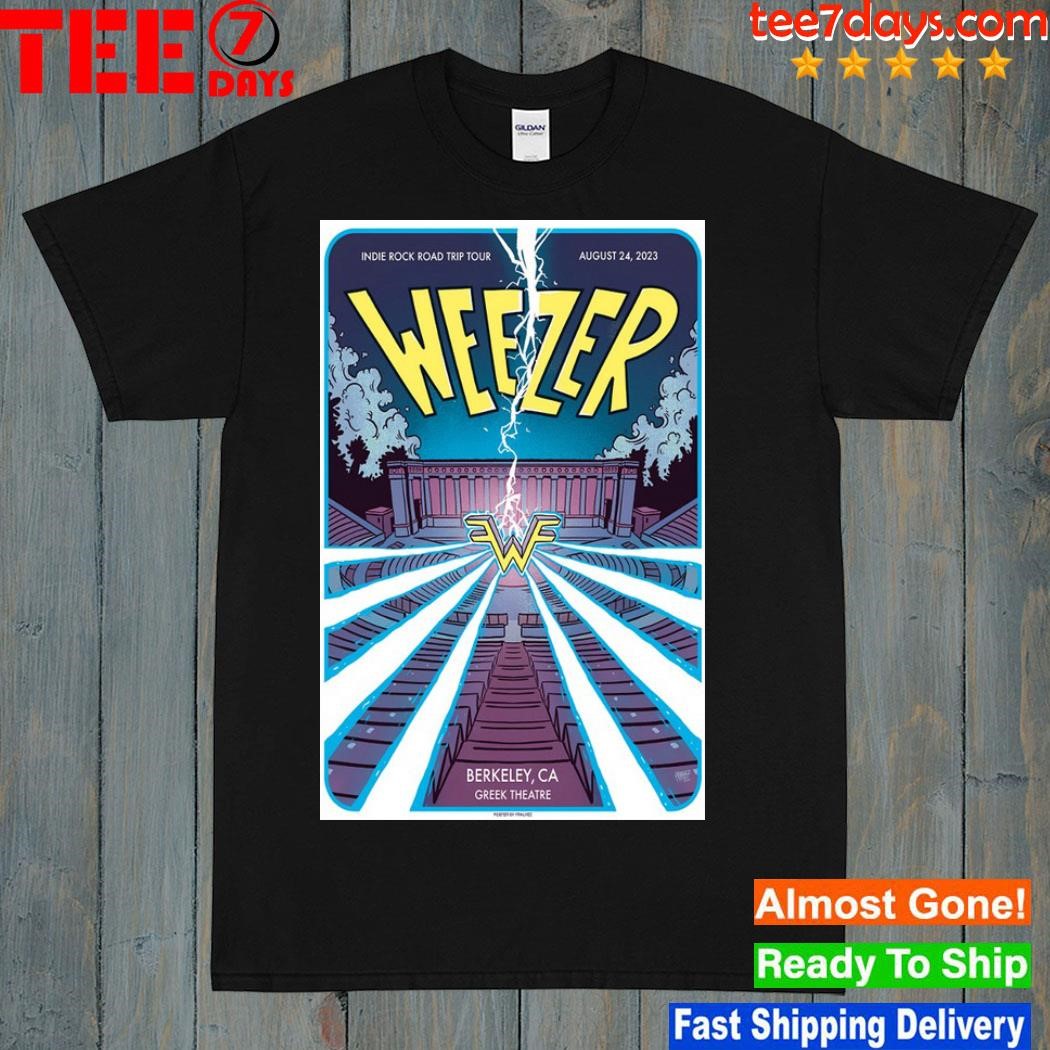 Weezer august 24 2023 greek theatre berkeley ca poster shirt
