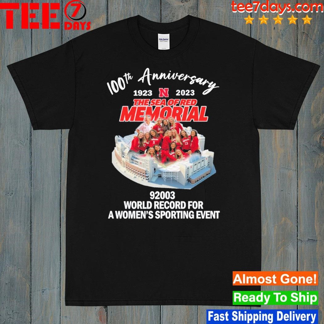 100th Anniversary 1923 – 2023 The Sea Of Red Memorial 92003 World Record For A Women’s Sporting Event T-Shirt