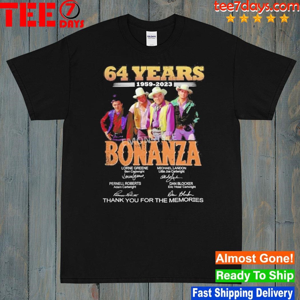 64 Years 1959-2023 Bonanza Thank You For The Memories Signatures Shirt