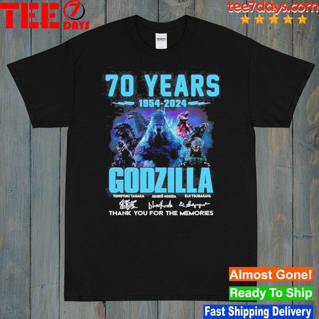 70 years 1954 – 2024 godzilla thank you for the memories shirt