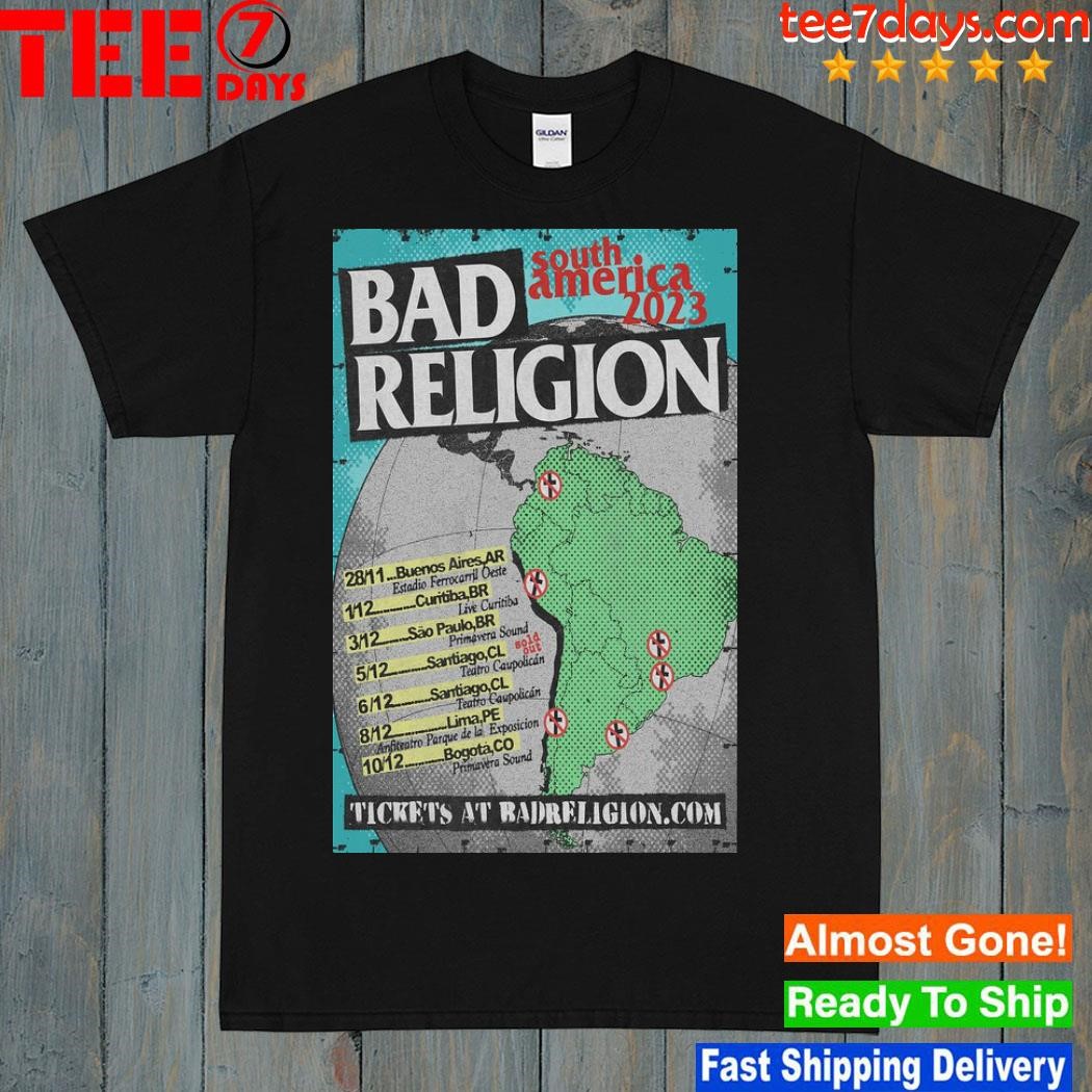 Bad Religion South America 2023 Tour Poster shirt