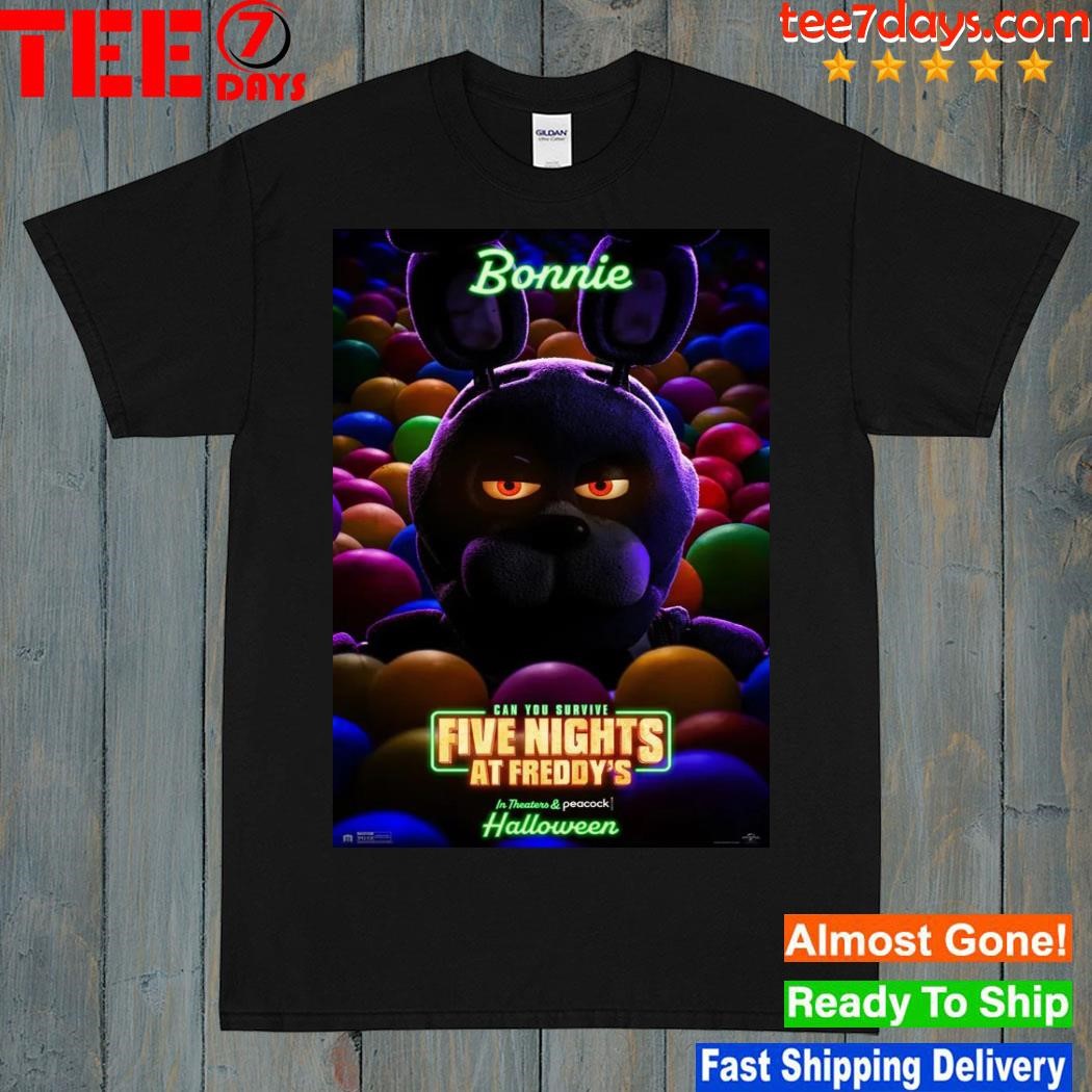 Bonnie character fnaf movie poster 2023 halloween five nights at freddy poster shirt