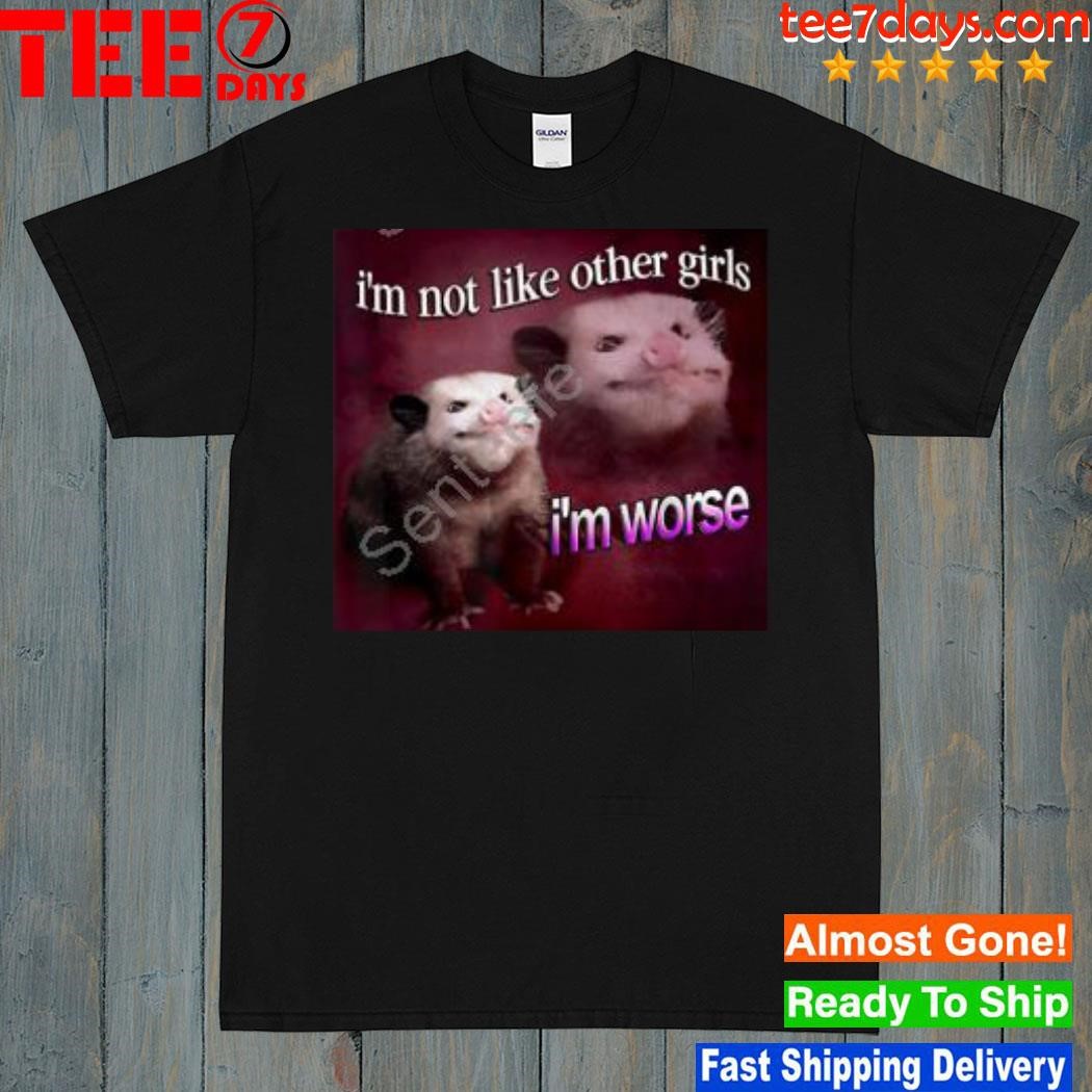 Emma beining animal lover I'm not like the other girls I'm worse shirt