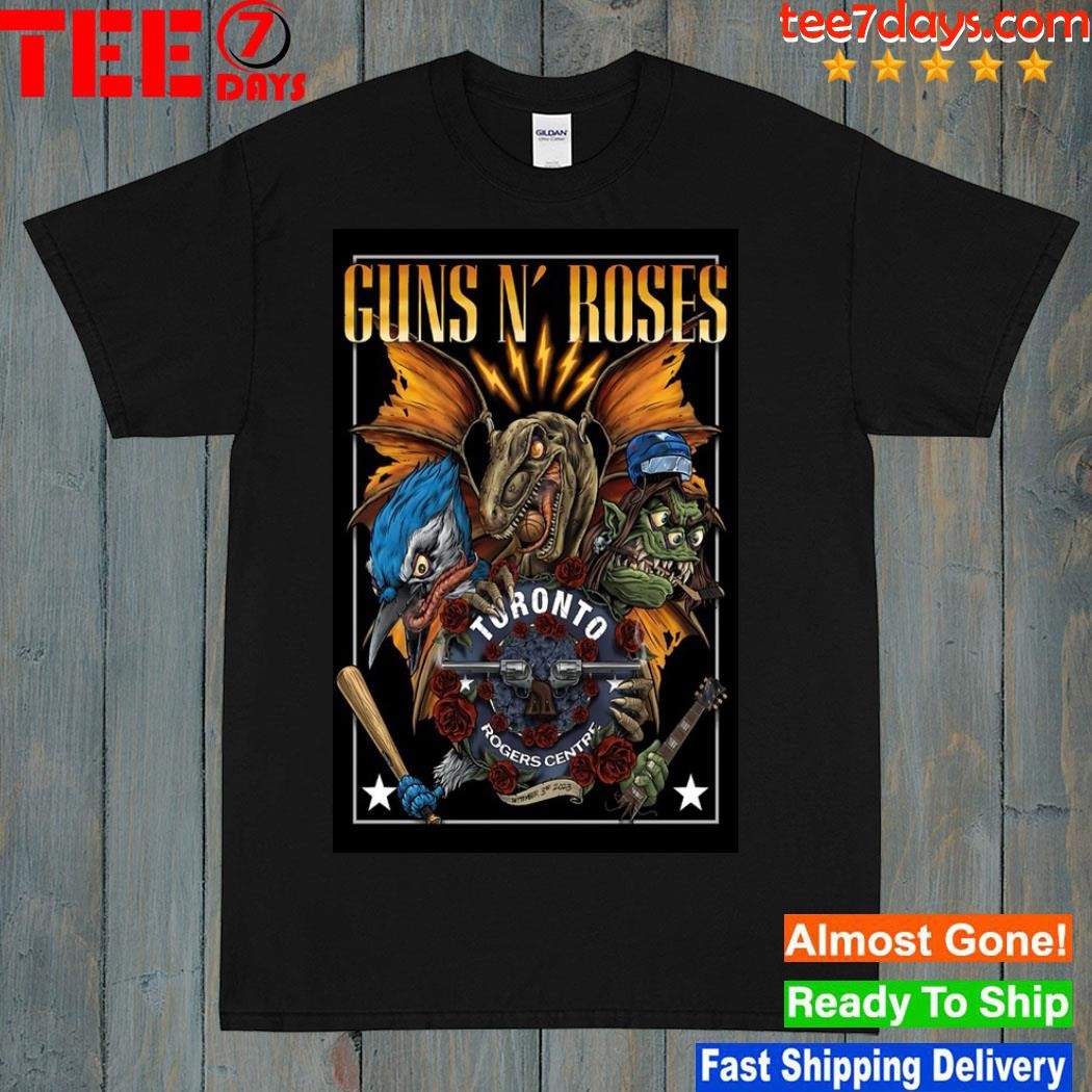 Guns n' roses rogers centre sep 3rd 2023 toronto show poster shirt