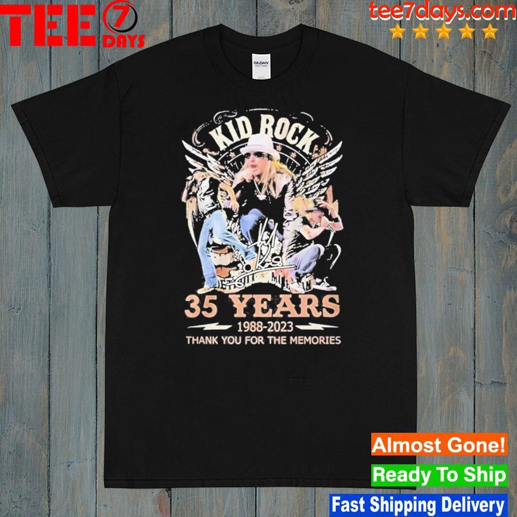 Kid rock 35 years 1988-2023 thank you for the memories shirt
