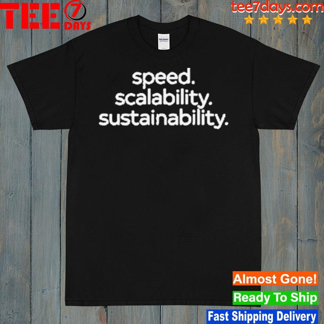 Mosaiq speed scalability sustainability shirt
