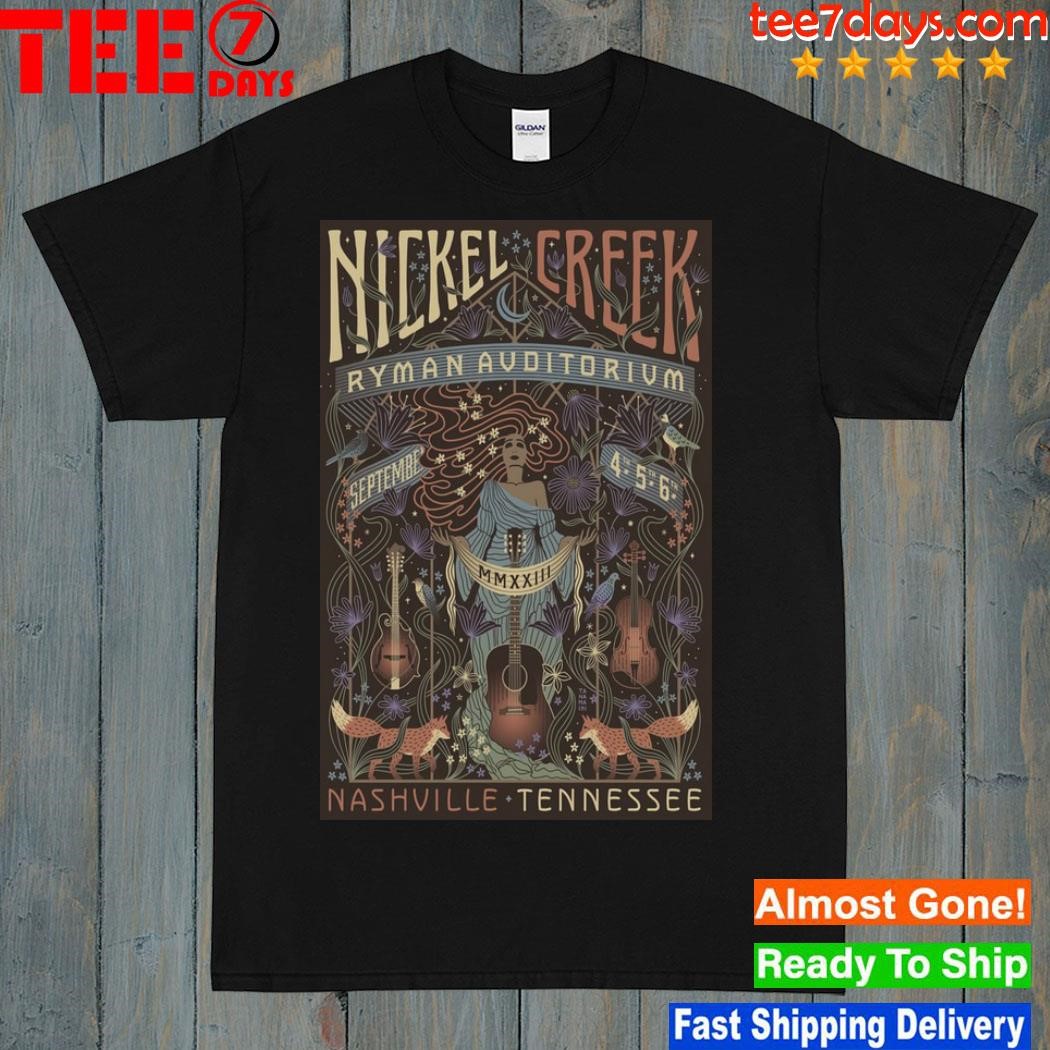 Nickel creek nashville Tennessee event 2023 poster shirt