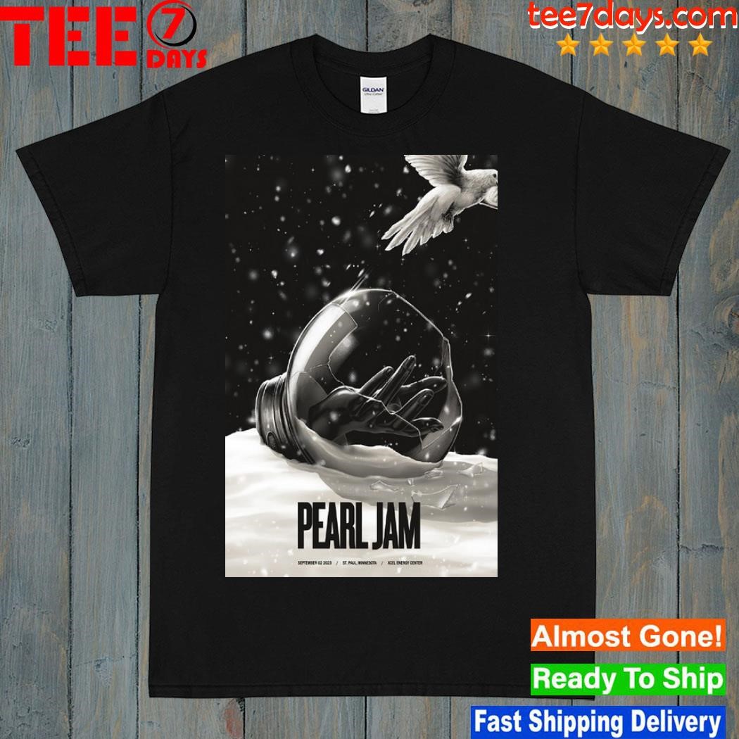 Pearl jam september 2 xcel energy center st. Paul mn tour 2023 poster shirt