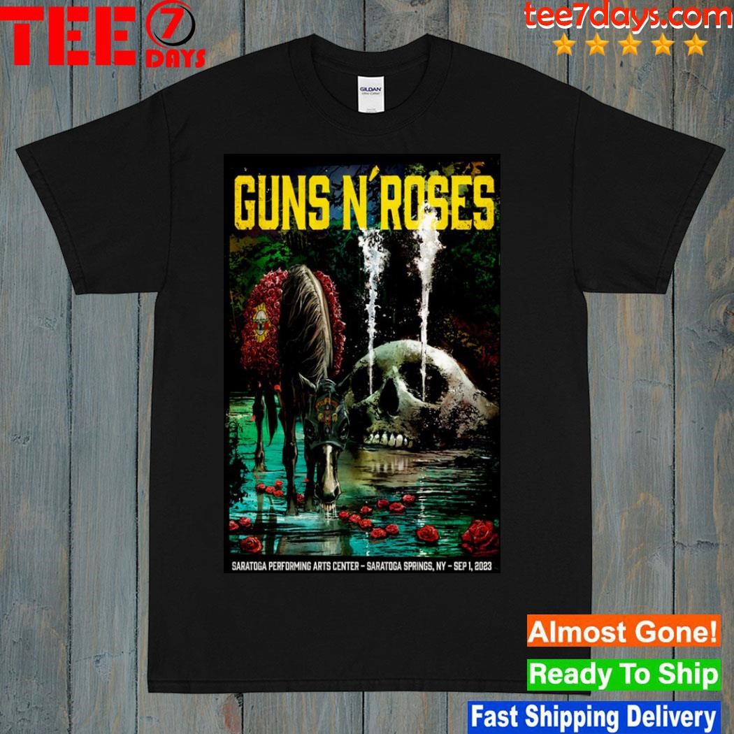 Poster september 1 2023 guns n' roses saratoga springs ny shirt