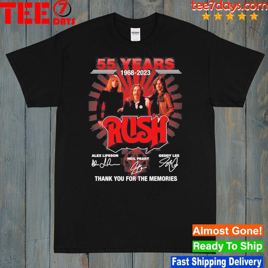 Rush 55 years 1968 2023 memories shirt