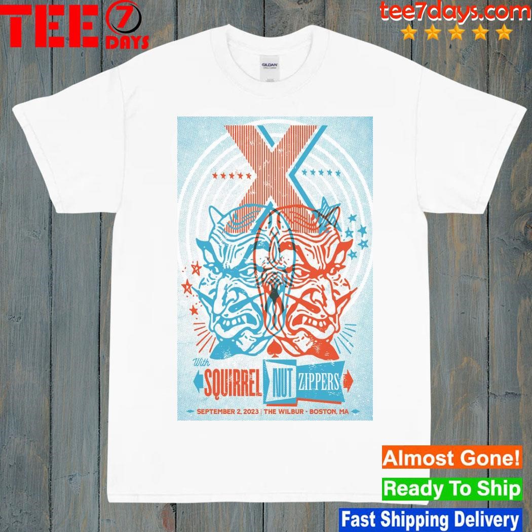 X the band the wilbur Boston ma sep 2 2023 poster shirt