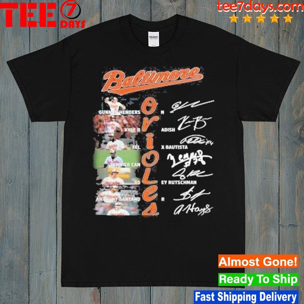 Baltimore Orioles team player signatures shirt, hoodie, sweater