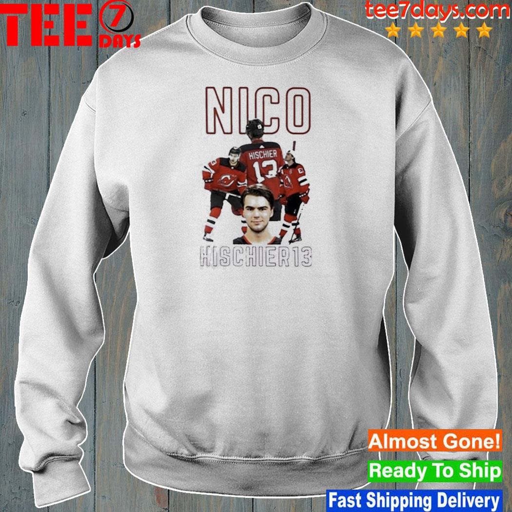 Nico Hischier New Jersey Devils Cartoon signature shirt, hoodie