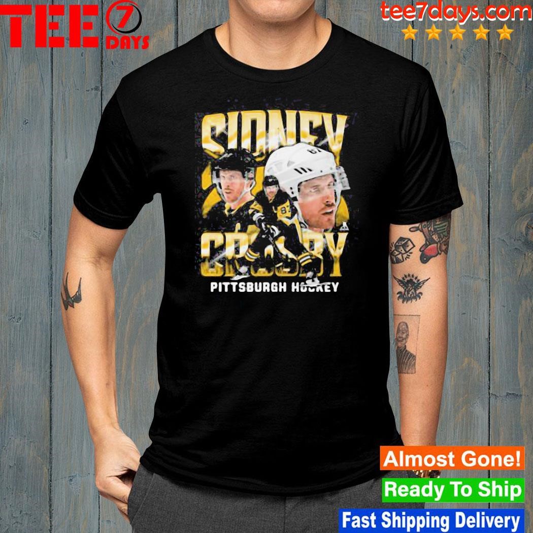 Official Sidney Crosby Pittsburgh Vintage Wht T Shirt - Limotees
