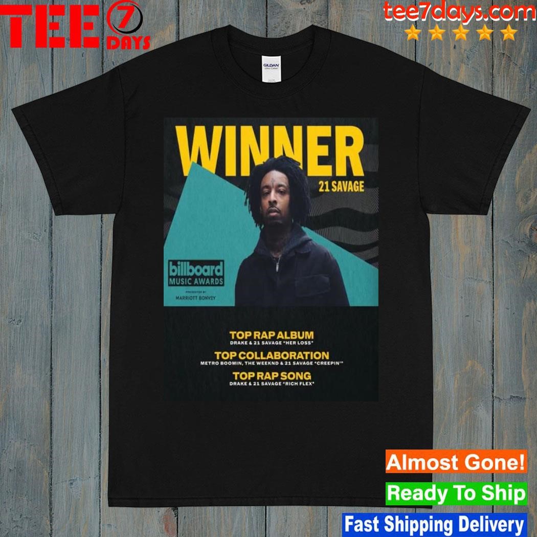 21 Savage 2023 Billboard Music Awards Winner Top Rap Album Home Decor Poster shirt