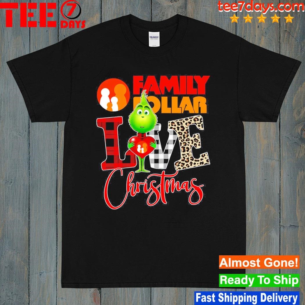 Baby Grinch Family Dollar logo love christmas shirt