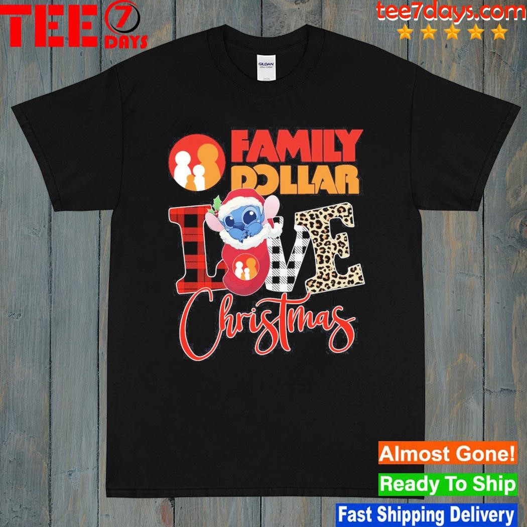 Baby Stitch hat santa Family Dollar love christmas shirt