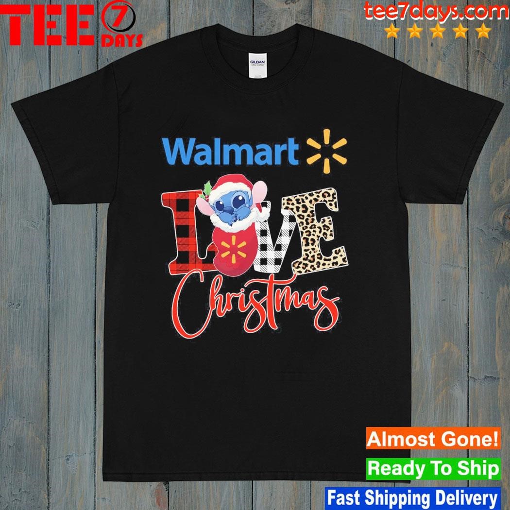 Baby Stitch hat santa Walmart love christmas shirt