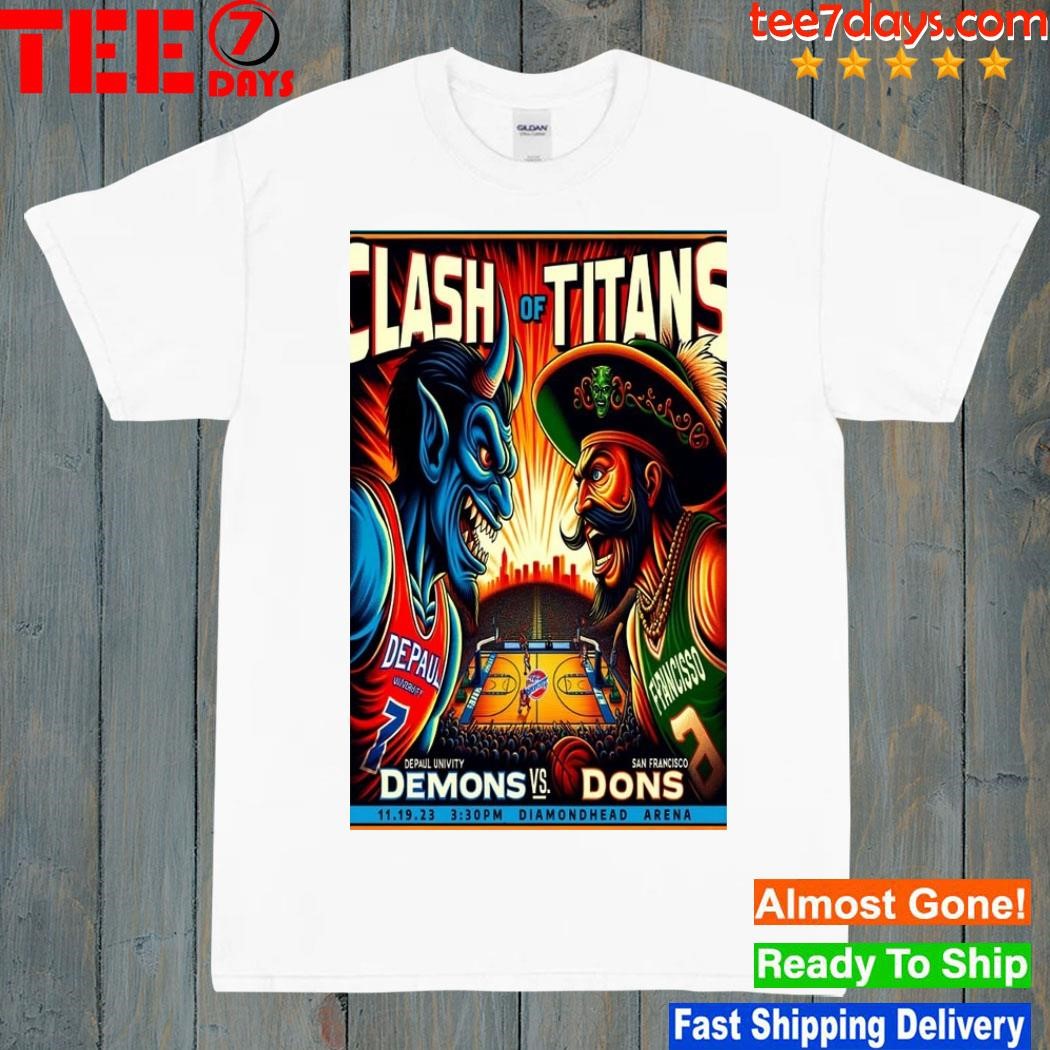 Clash Of Titans, Demons vs. Dons Nov 19 2023 Poster shirt