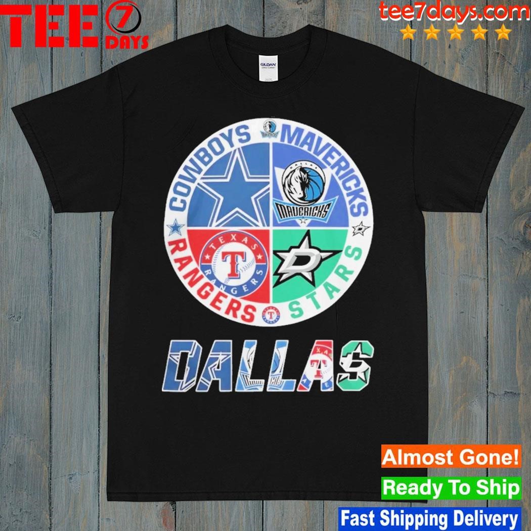 Dallas Cowboys Dallas Mavericks Dallas Stars And Texas Rangers 2023 Shirt