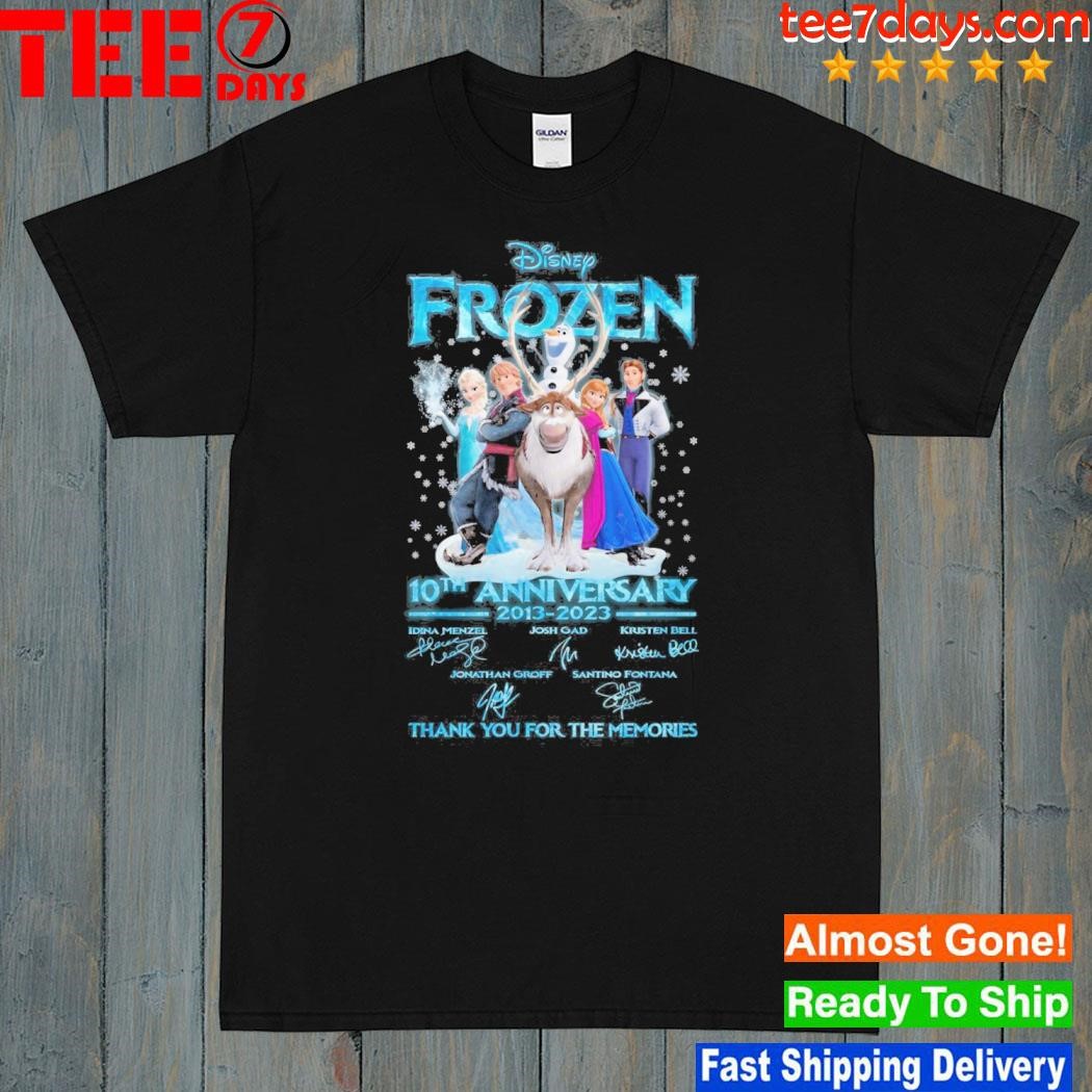 Disney frozen 10th anniversary 2013-2023 thank you for the memories shirt
