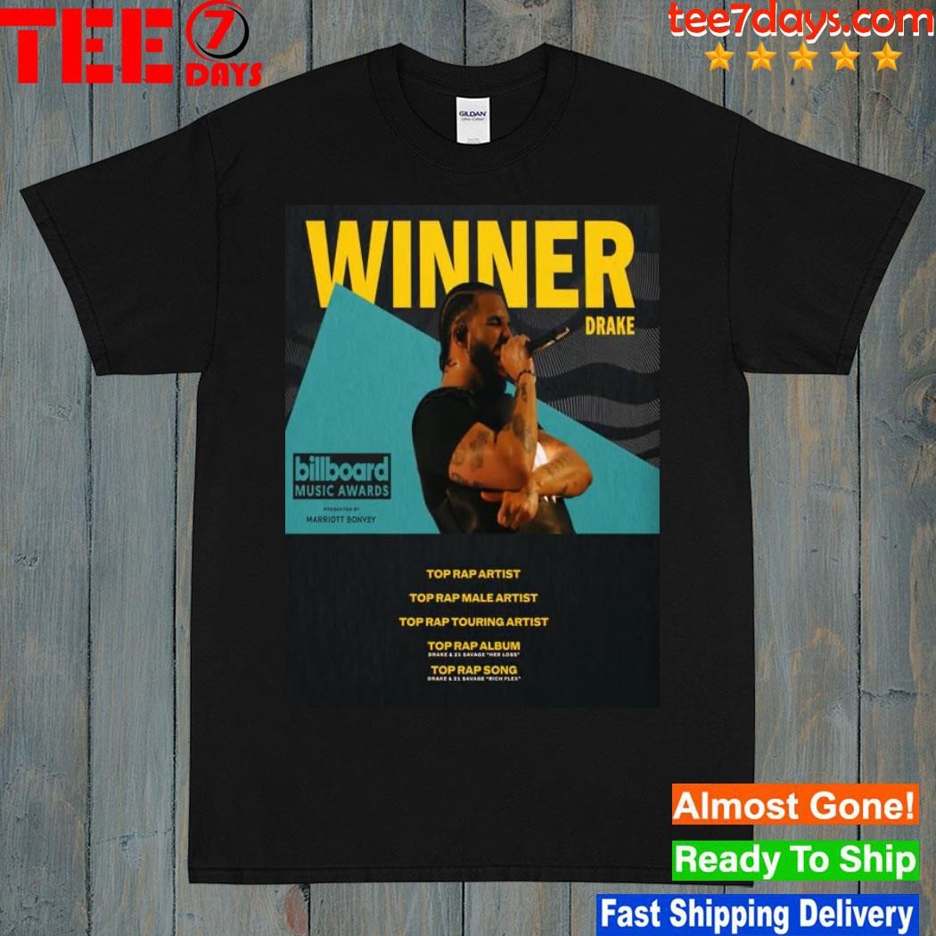 Drake 2023 Billboard Music Awards Winner Top Rap Male Artist Home Decor Poster shirt