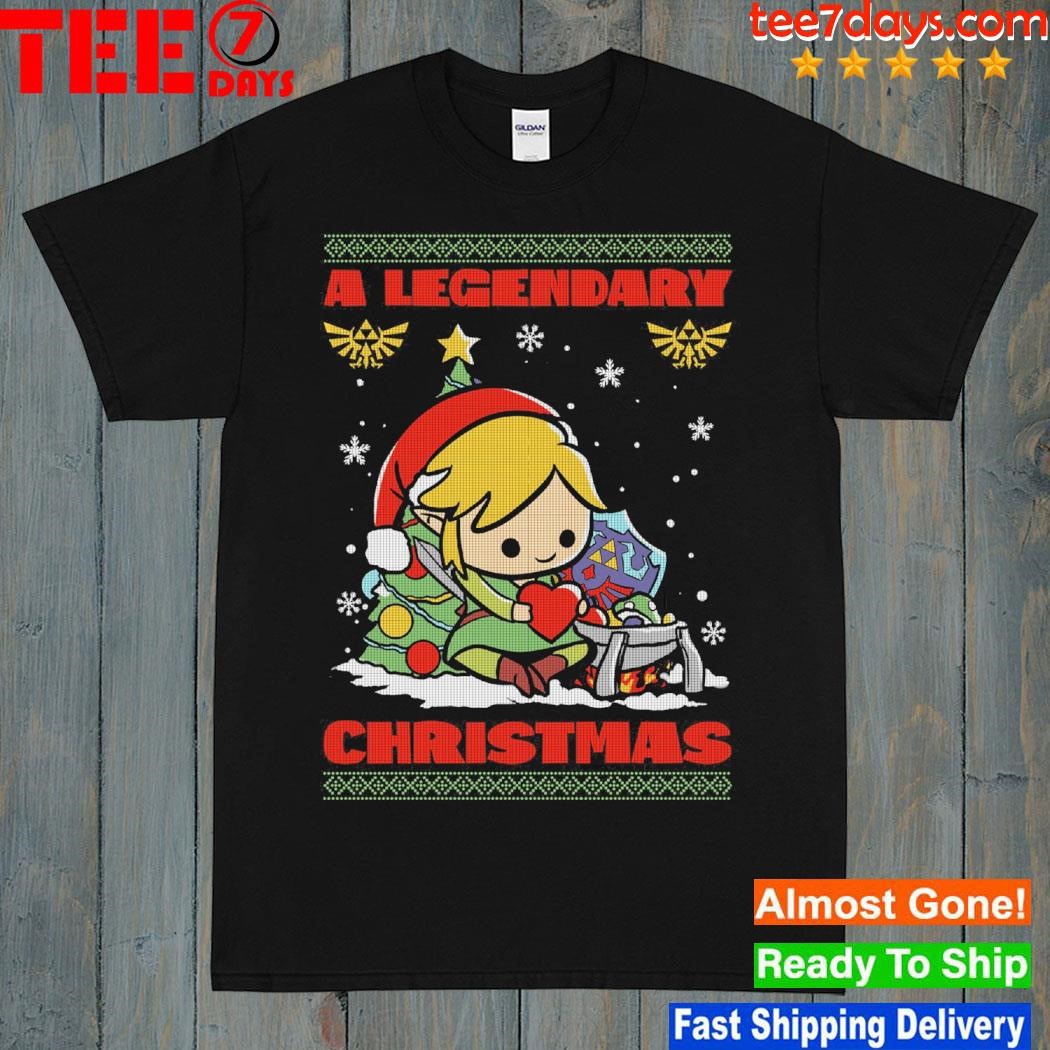 Elf hat santa a legendary ugly christmas shirt