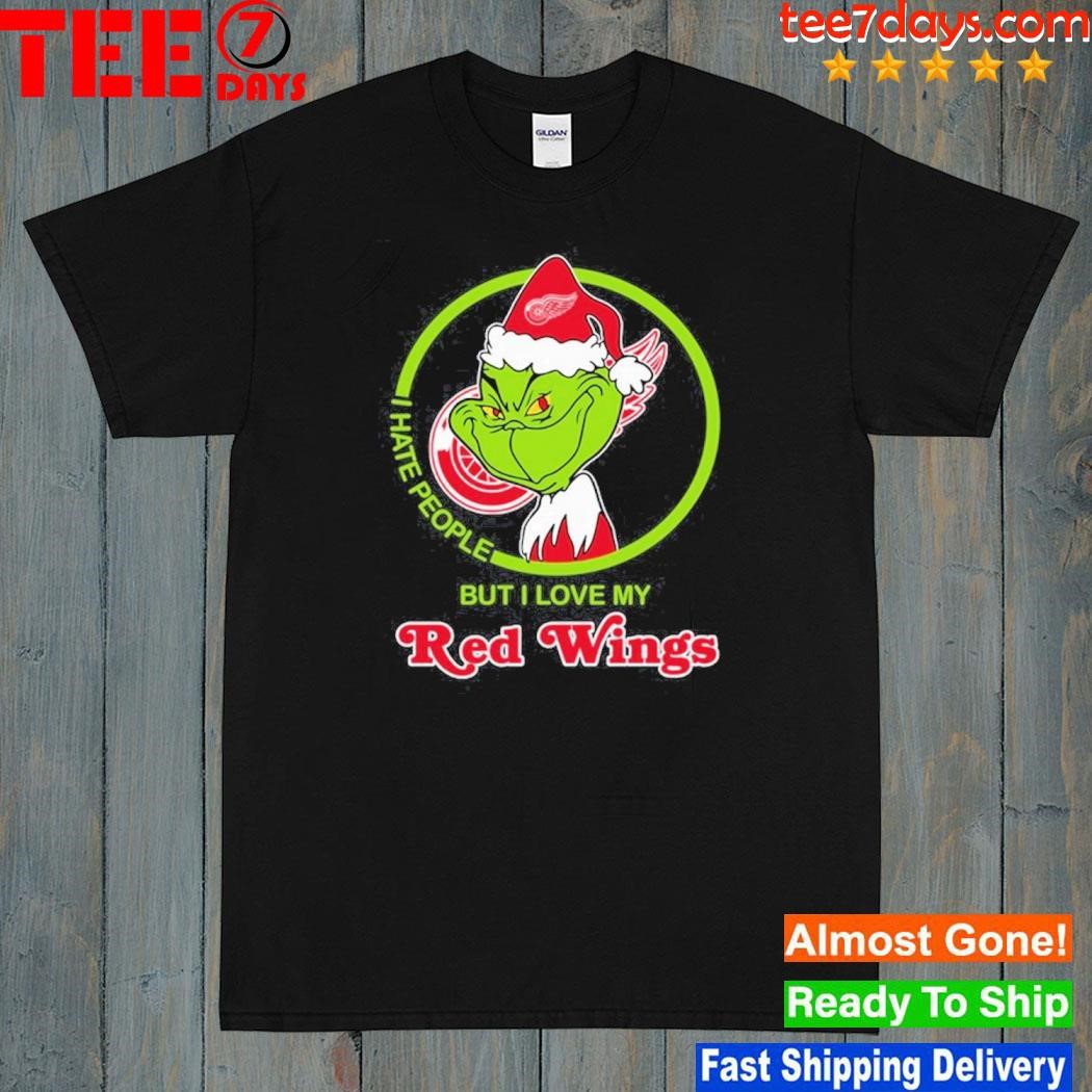Grinch I love detroit red wings and Christmas shirt