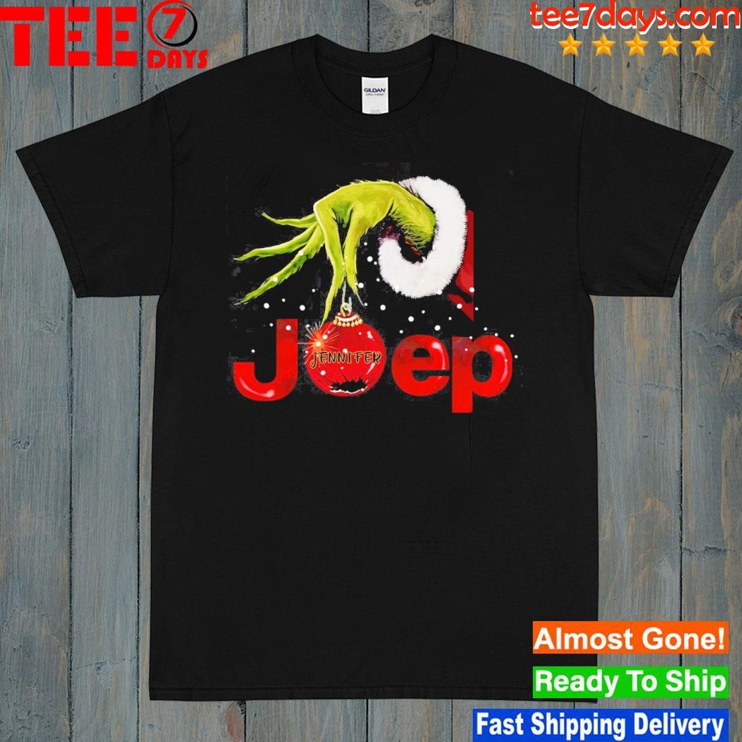 Grinch santa Jeep Jennifer merry christmas shirt