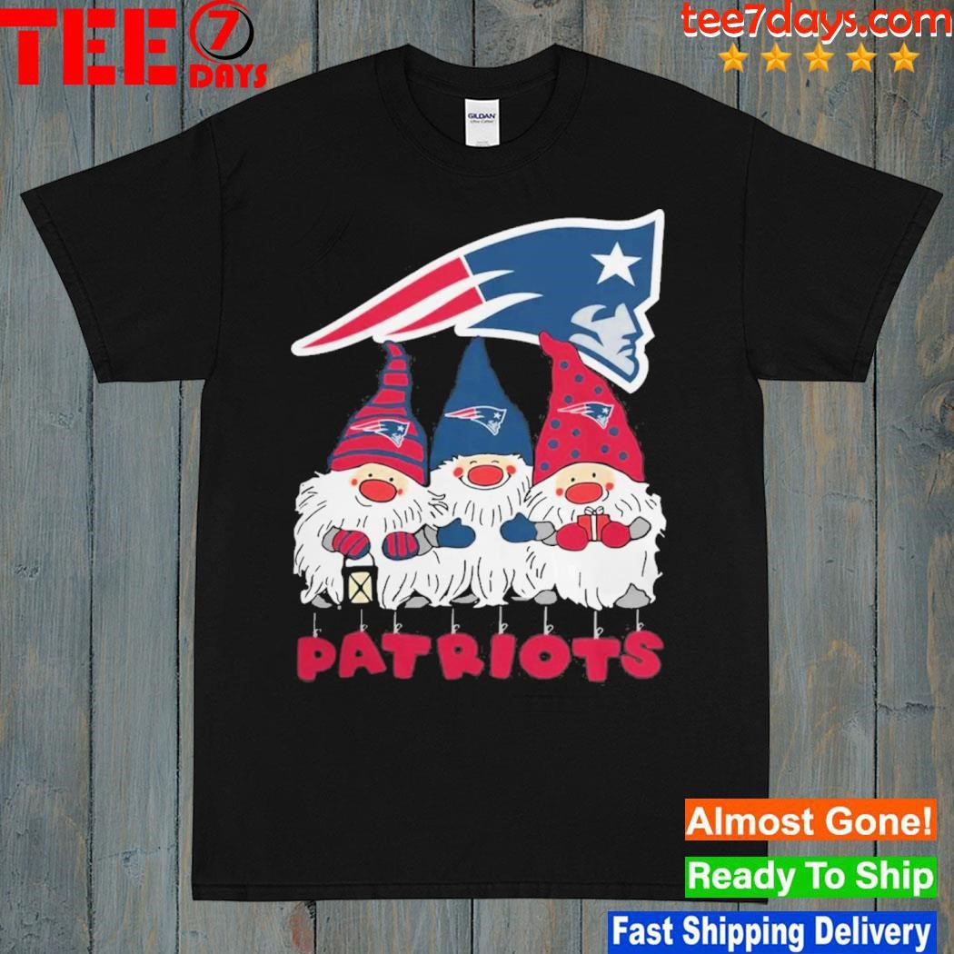 Happy Merry Christmas The Gnomes New England Patriots Logo Shirt