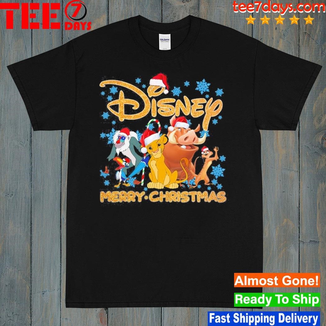 Lion King hat santa Disney merry christmas shirt