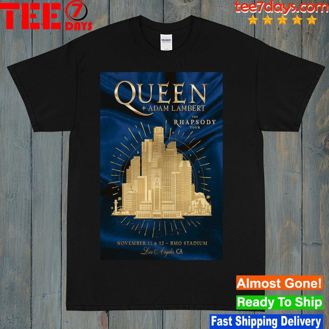 Los Angeles, CA Queen x Adam Lambert November 11-12, 2023 Show BMO Stadium Poster shirt