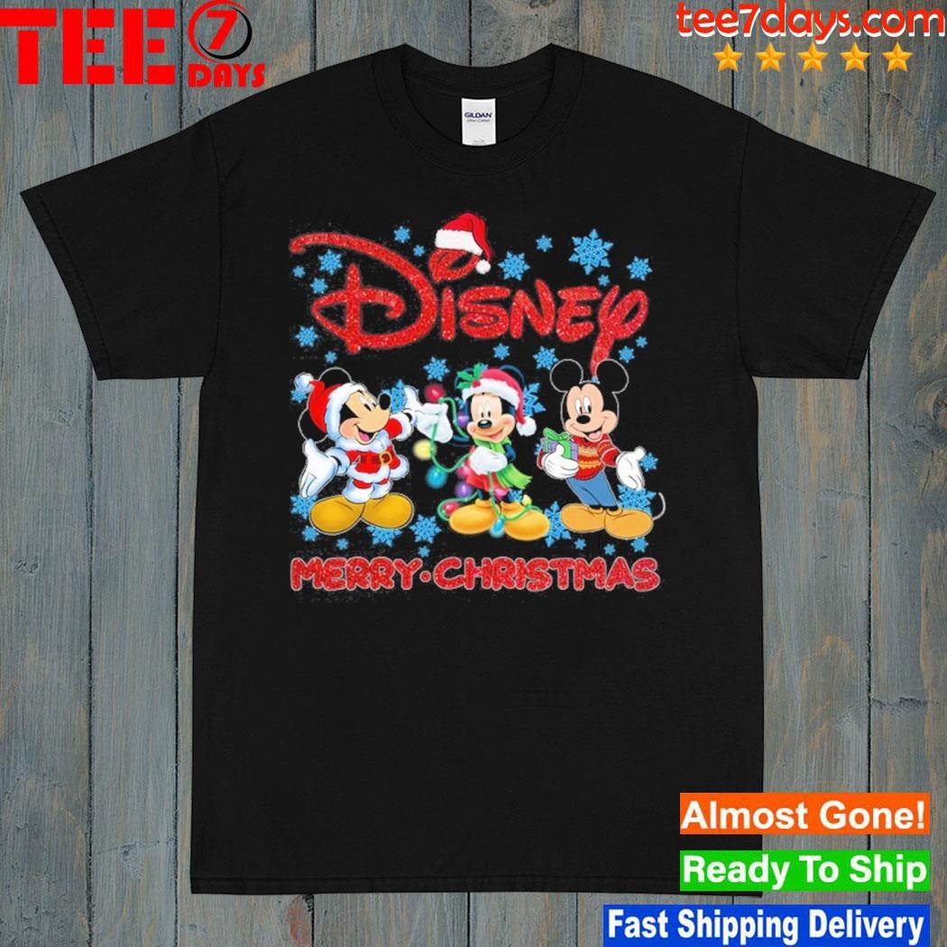 Mickey Mouse hat santa Disney merry christmas shirt