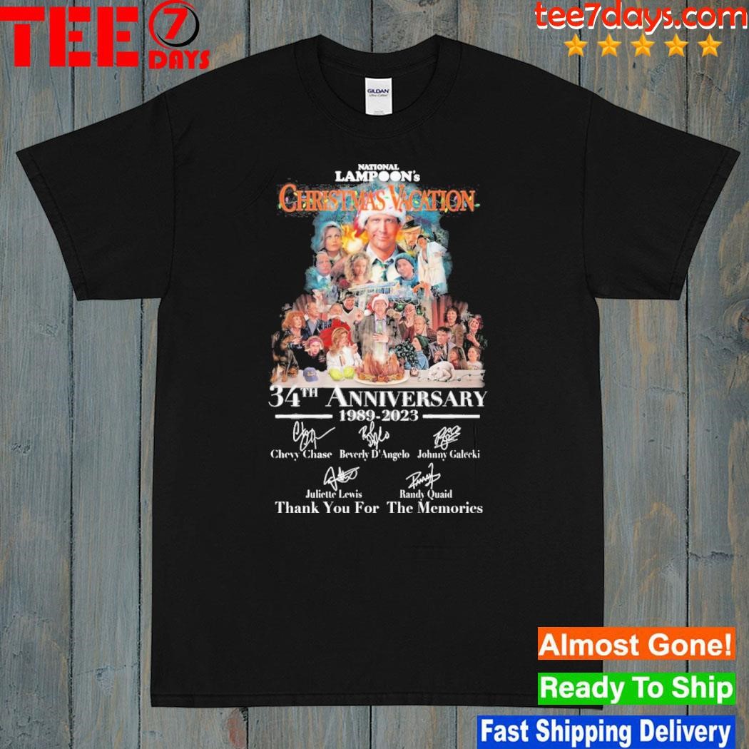 National Lampoon Christmas Vacation 34th Anniversary 1989-2023 Thank You For The Memories Unsiex T-Shirt