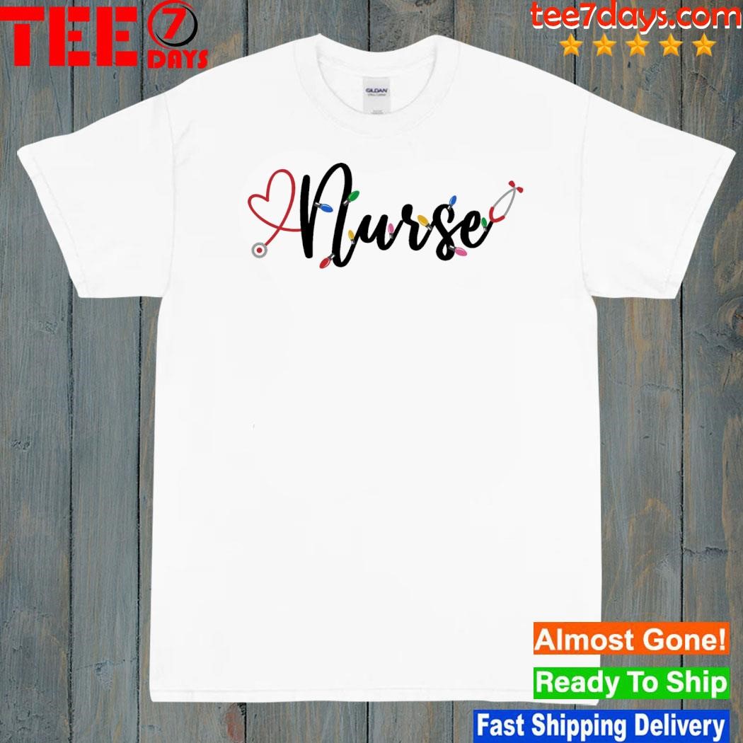 Nurse heart merry christmas shirt