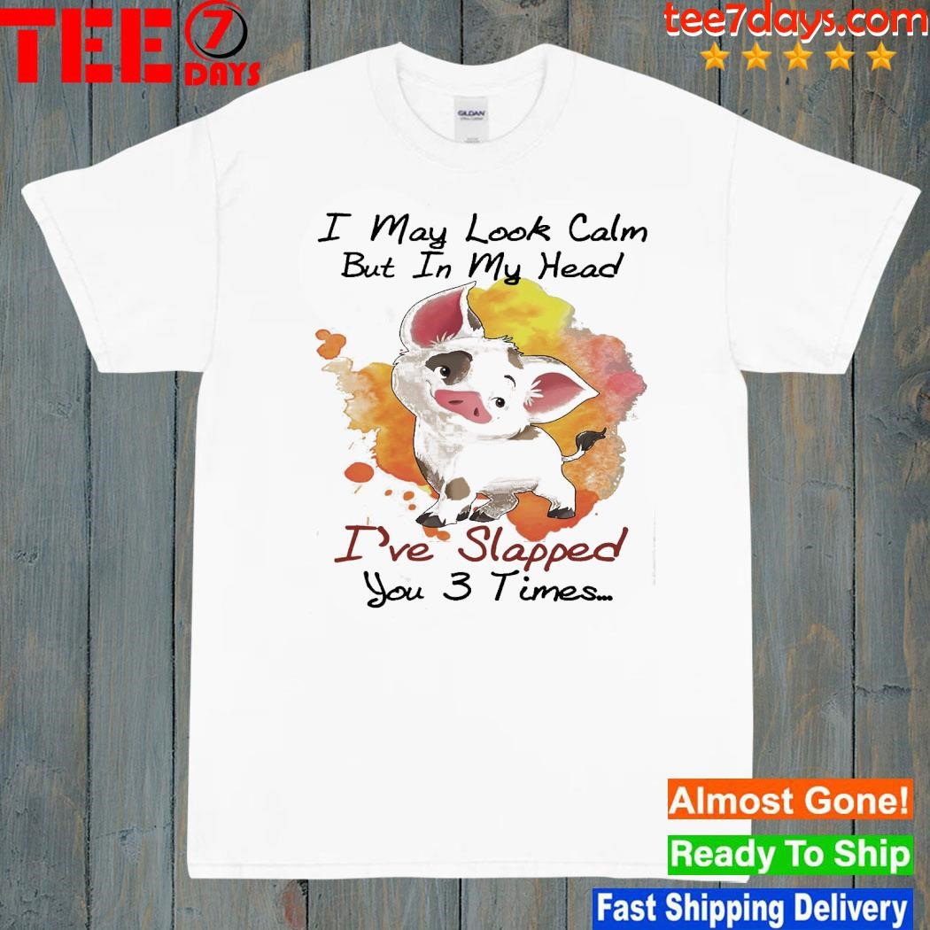 Pig I may look calm but in my head I've slapped you 3 times shirt
