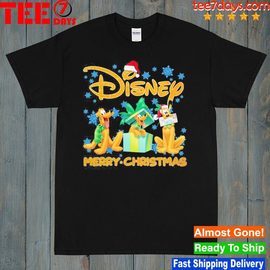 Pluto hat santa Disney merry christmas shirt