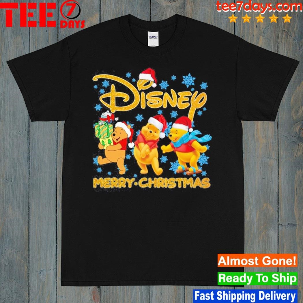 Pooh hat santa Disney merry christmas shirt